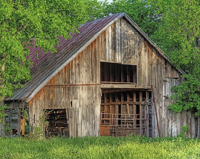 The Old Barn In Denton Texas Paint By Number.png