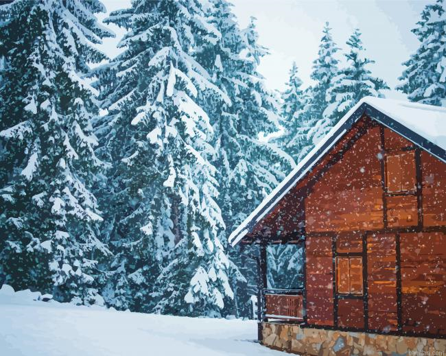 The Snowfall Forest Paint By Numbers.png