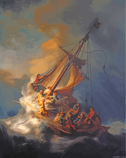 The Storm On The Sea Of Galilee Paint By Number.png