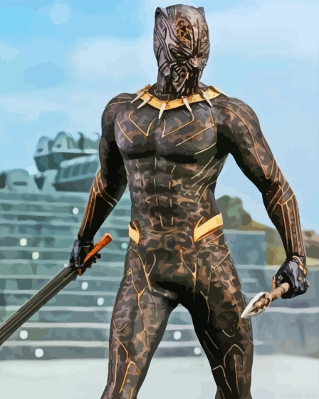 The Supervillain Erik Killmonger Paint By Numbers.png