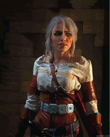 The Witcher Cirilla Paint By Numbers.png