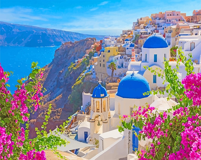 Thira Santorini Greece New Paint By Number.png