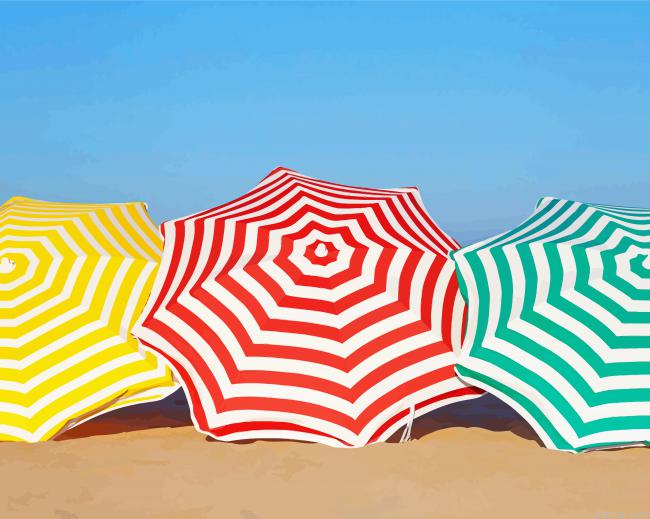 Three Parasols On The Beach Paint By Numbers.png
