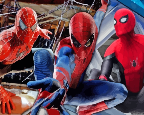 Three Spidermen Paint By Numbers.png