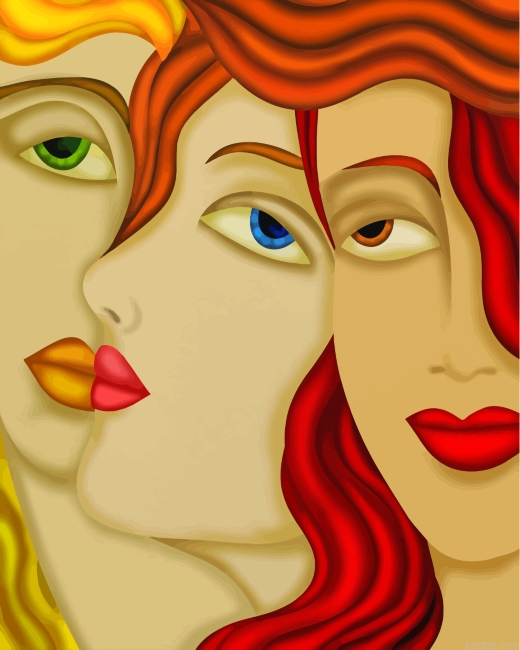 Three Women Faces Paint By Number.png