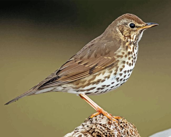 Thrush Bird Paint By Numbers.png