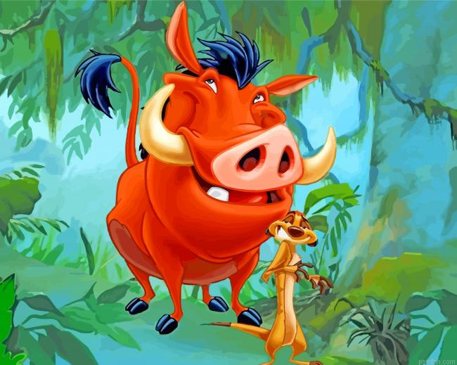 Timon And Pumbaa Paint By Number.png