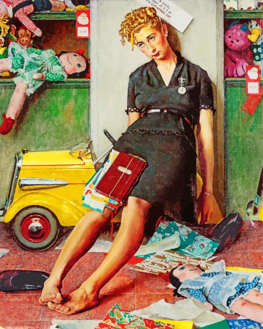 Tired Salesgirl Paint By Number.png