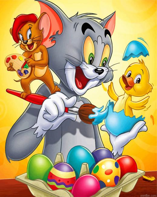 Tom And Jerry Cartoon Paint By Number.png