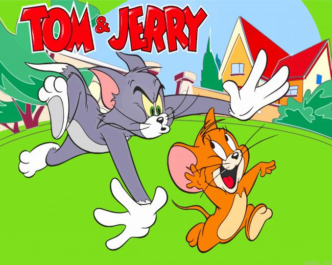 Tom Cat And Jerry Mouse Paint By Number.png