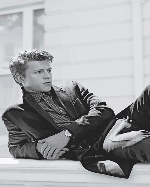Tom Holland Black And White New Paint By Numbers.png