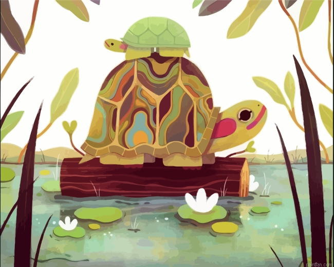 Tortoise And Turtles Paint By Number.png