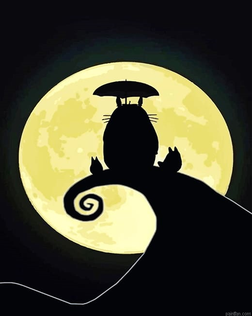 Totoro Silhouette New Paint By Numbers.png