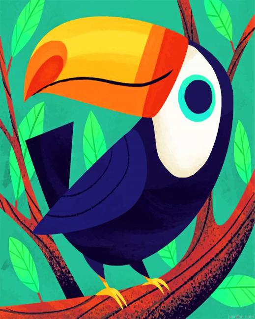 Toucan Bird Paint By Number.png