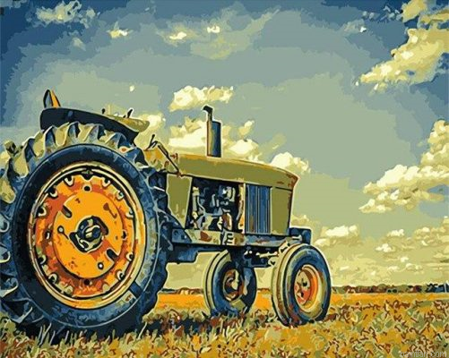 Tractor On Fields Paint By Numbers.png