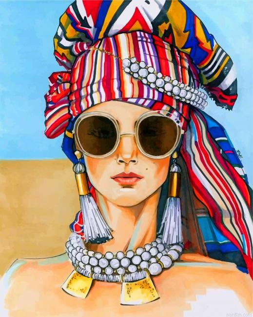 Traditional Woman Style Paint By Number.png