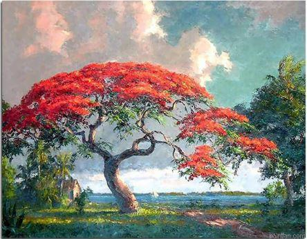 Trees Landscape Paint By Numbers.png