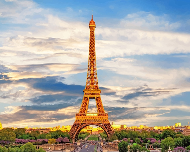 Trocadero Gardens With Eiffel Tower New Paint By Numbers.png