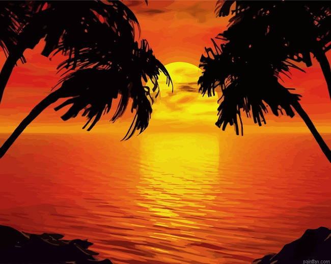 Tropical Sunset Paint By Number.png
