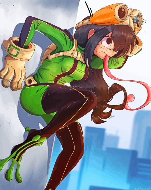 Tsuyu Asui Bnha Anime Paint By Number.png