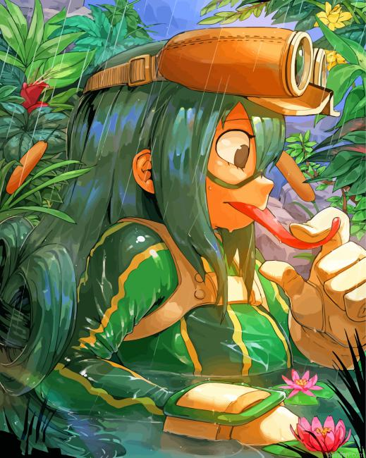 Tsuyu Asui Bnha Paint By Number.png