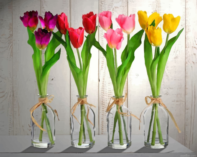 Tulips In Glass Vases Paint By Numbers.png