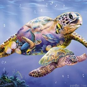 Underwater Sea Turtle Paint By Numbers.png