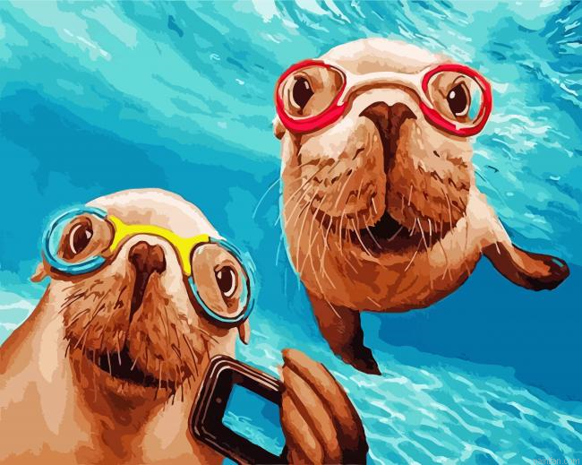 Underwater Selfie Paint By Number.png