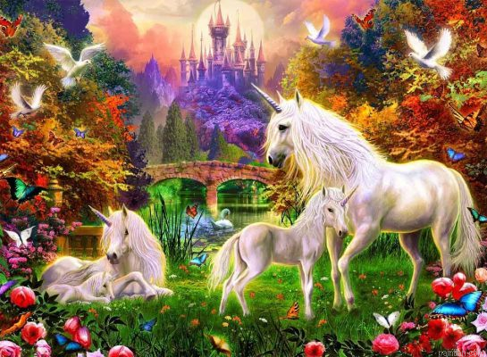 Unicorn In Heaven Paint By Numbers.png