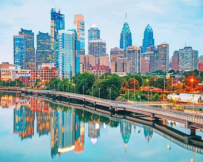 Usa Philadelphia Skyline New Paint By Numbers.png