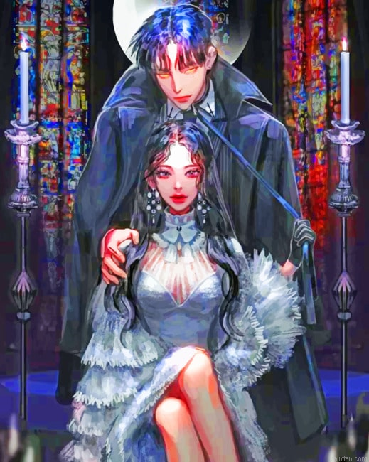 Vampire Guy With Anime Girl New Paint By Numbers.png