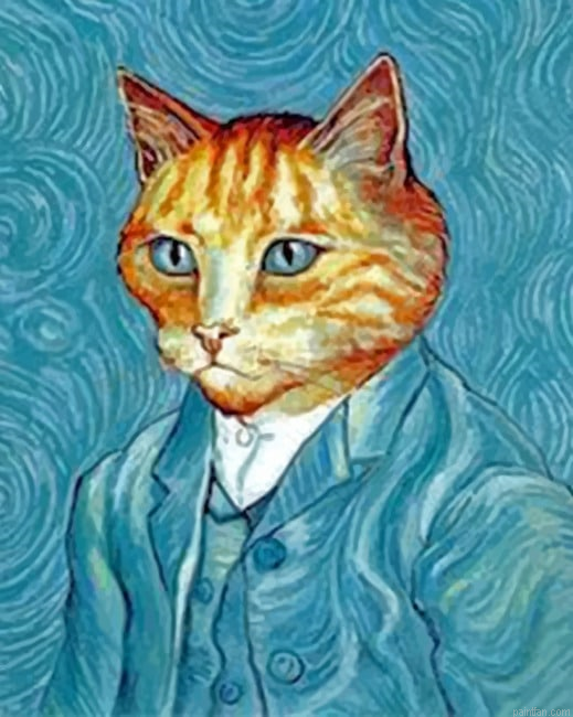 Van Gogh Cat Animals Paint By Numbers.png