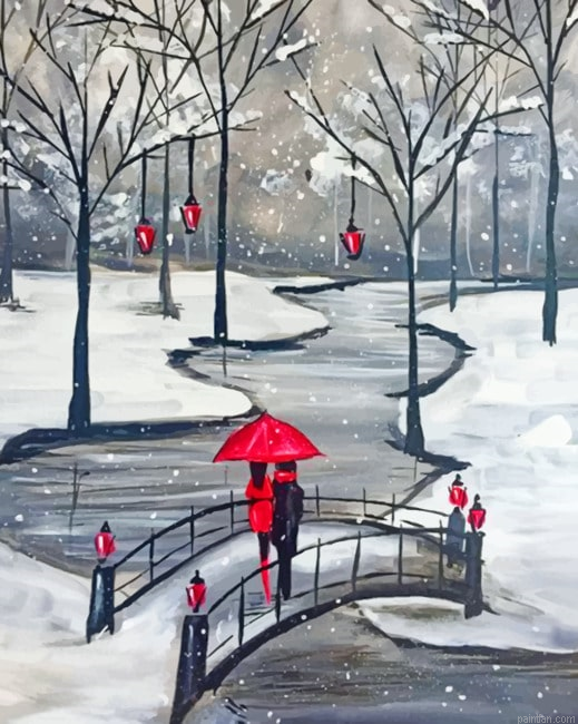 Vancouver Washington In Winter Illustration Paint By Numbers.png