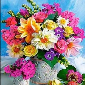 Vase Of Colorful Flowers Paint By Numbers.png