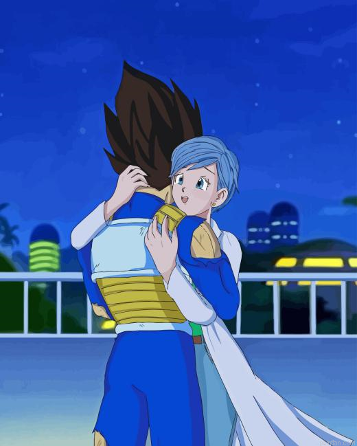 Vegeta And Bulma Paint By Numbers.png