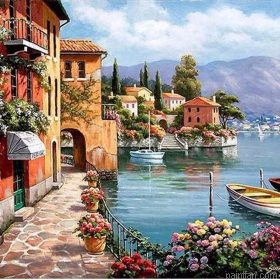 Venice Villa Seaside Paint By Numbers.png