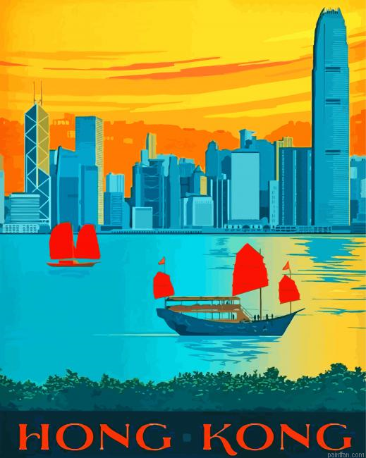 Victoria Harbor Hong Kong Paint By Number.png