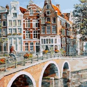 View Of Amsterdam Canal Paint By Numbers.png