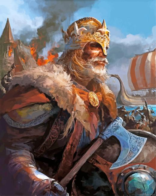Viking Warrior King Paint By Number.png