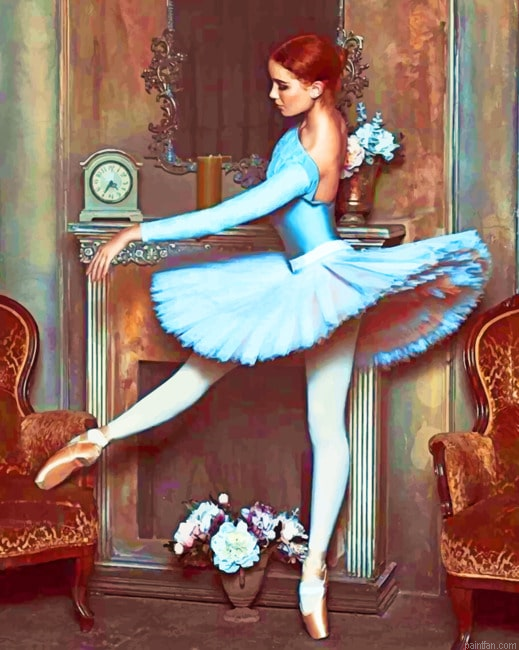 Vintage Ballerina Dancing Women Paint By Numbers.png