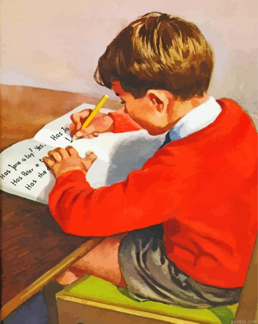 Vintage Boy Studying Paint By Number.png