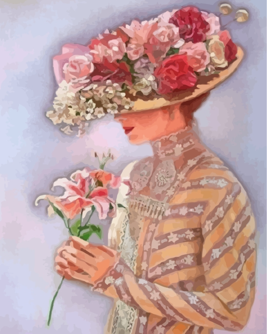 Vintage Classy Woman Paint By Number.png