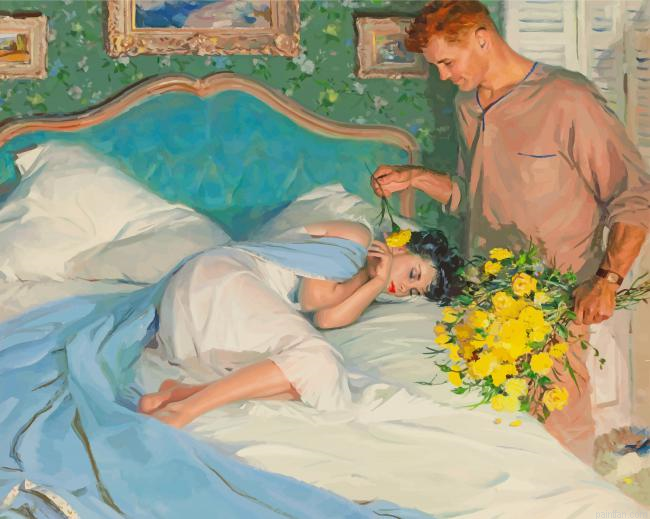 Vintage Couple In Love Paint By Number.png