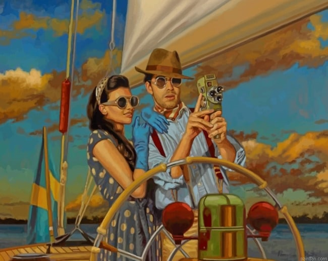 Vintage Couple Taking Pictures New Paint By Numbers.png