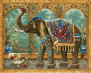Vintage Elephant Paint By Numbers.png