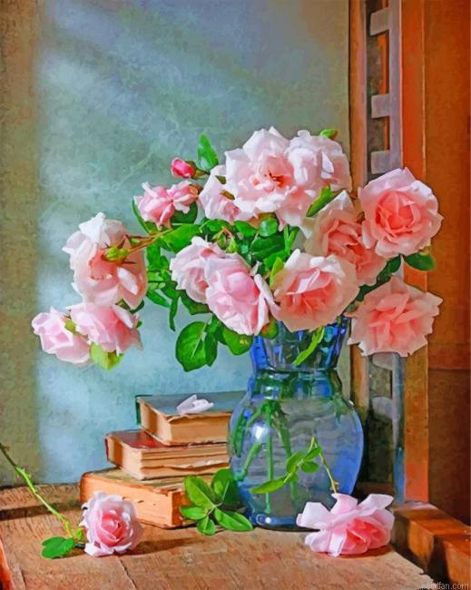 Vintage Flowers Vase Paint By Number.png
