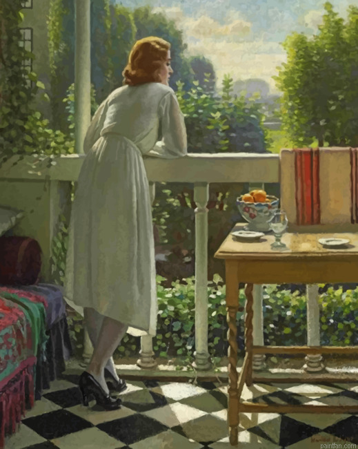 Vintage Lonely Woman Paint By Number.png