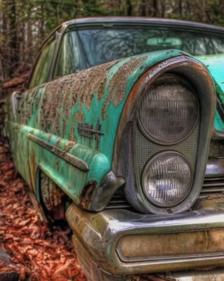 Vintage Old Car Paint By Number.png