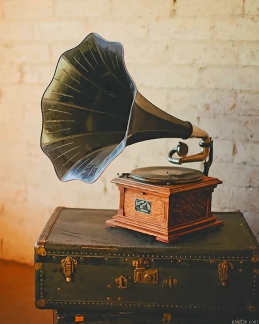 Vintage Vinyl Records Player New Paint By Numbers.png
