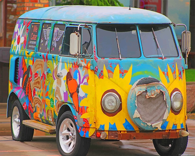 Vintage Volkswagen Van Micro Bus Paint By Number.png